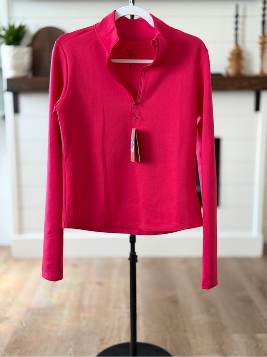 Nike Tops - Nike Women's Bright Pink Quarter-Zip Pullover